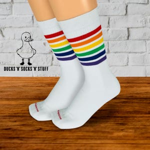 Rainbow Funky & Fun Socks Novelty Art Socks Vibrant And Quirky Socks L in Chic Gift Box Art Fun Gift for Husband Boyfriend Wife Girlfriend