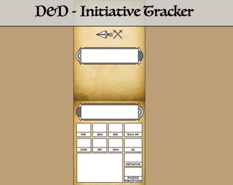 Śledzenie inicjatyw D&D – styl pergaminowy.