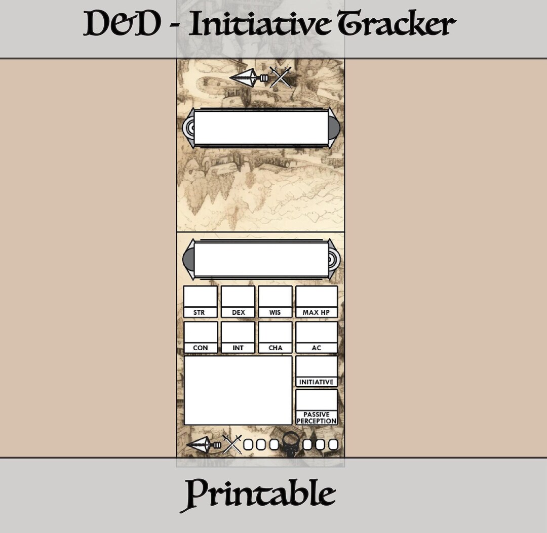 D&D Initiative Tracker - Old Village Style - Etsy