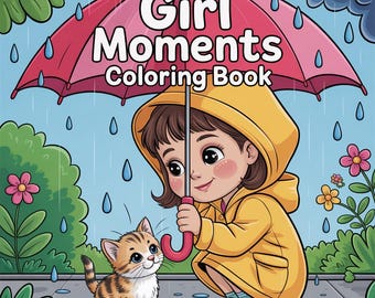 Libro para colorear momentos de chicas acogedoras / PDF PNG imprimible fácil y atrevido / Páginas de momentos de chicas, Procreate, páginas para colorear digitales, momentos de chicas lindas.