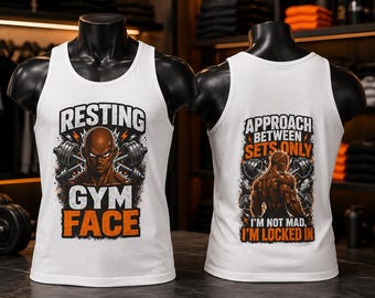 Resting Gym Face Tanktop | Tanktop für Muskel-Gymnastik