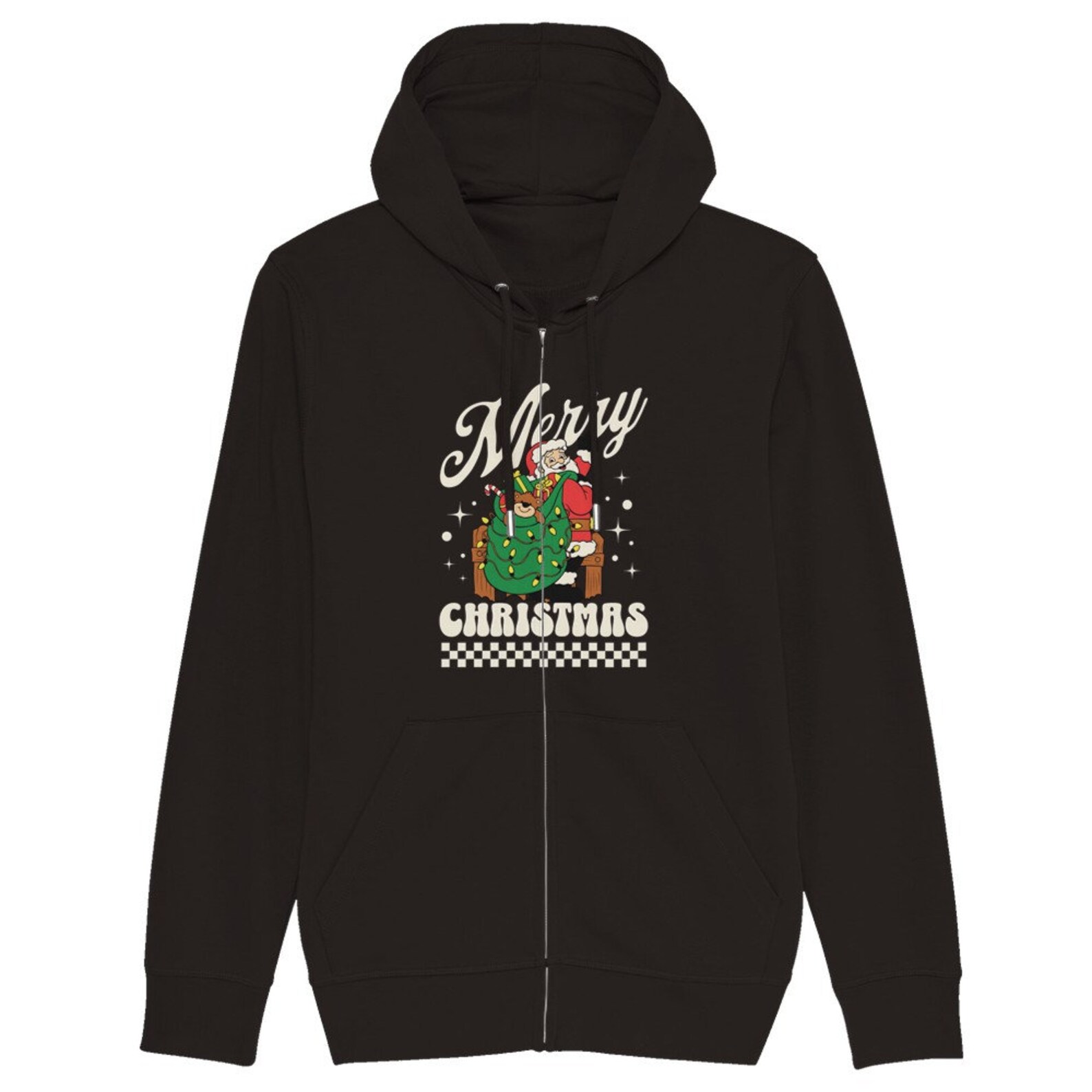 Festive Cheer Merry Christmas Zip Hoodie Etsy