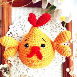 Chicken Crochet Pattern, Amigurumi Crochet Pattern, Crochet Gift, Digital Download, Chick Crochet Pattern, Chick , Rooster Amigurumi