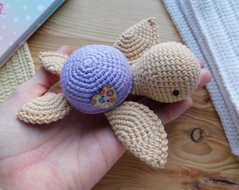 Padrão de crochê Amigurumi de Tartaruga, Pequeno Bichinho de Pelúcia Sem Costura (Padrão em PDF)