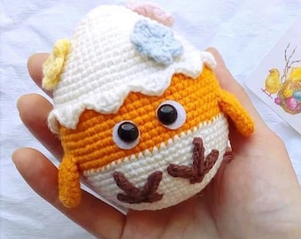 Ostern Huhn Amigurumi Häkelanleitung Küken (Digitaler Download)