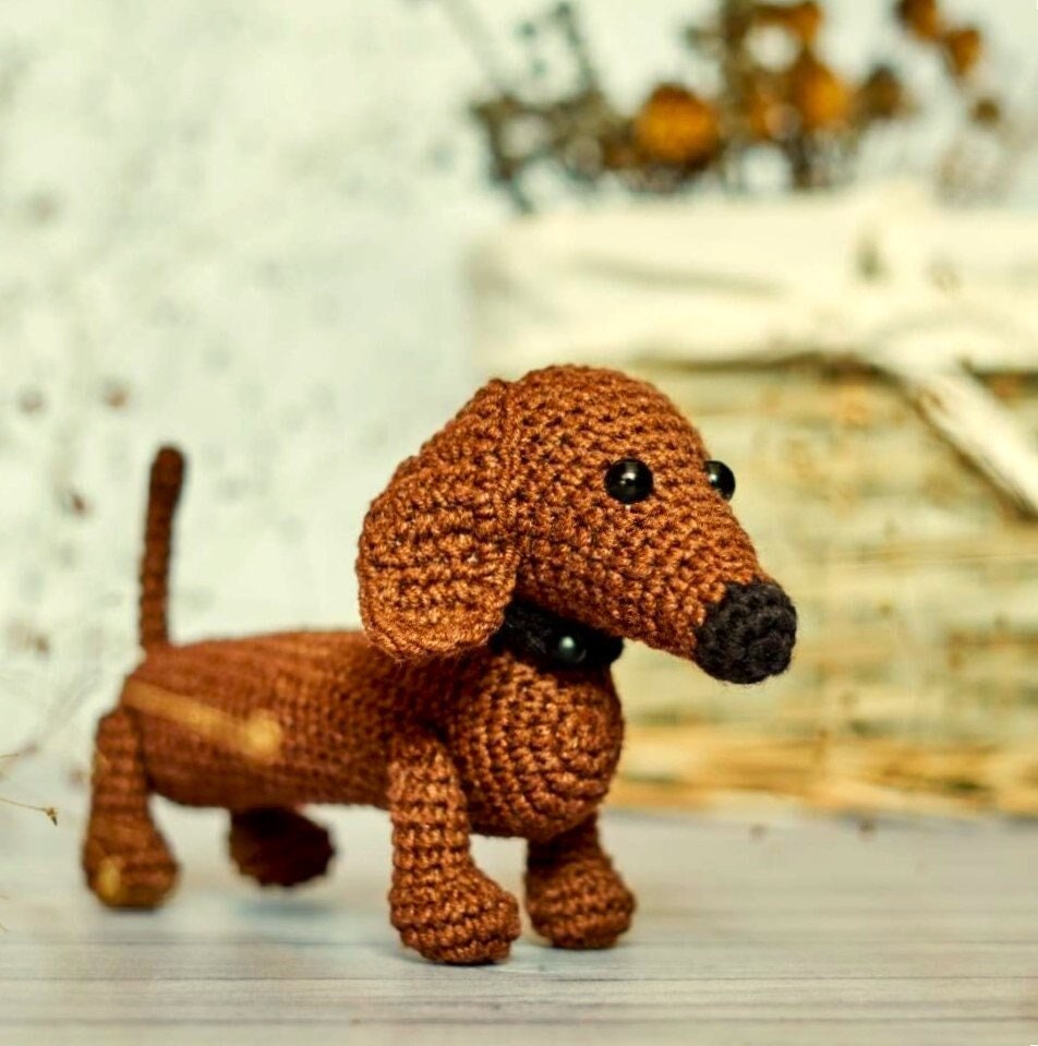 39 Dachshund Crochet Patterns to Stitch for Gifts, Decor, and Everyday Cuteness 21 Crochet Dachshund Amigurumi