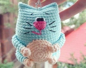 Crochet Cat Keychain Pattern, Amigurumi Kitten (PDF Pattern)