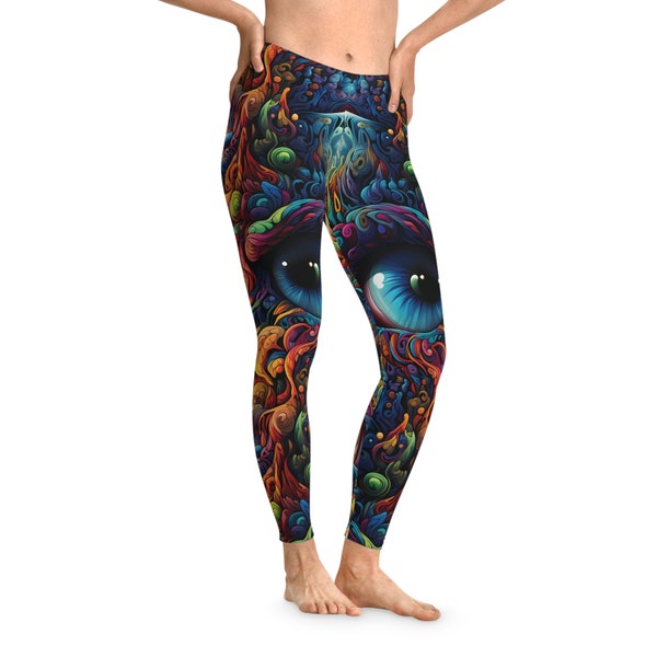 Looking Inward Psy Leggings, Festival Leggings, Rave Leggings, Yoga Leggings, Psychedelic Leggings, Aesthetic Clothing, Leggings For Women