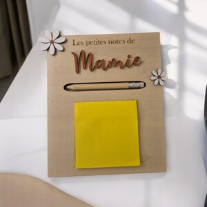 Bloc-Note en Bois Personnalisé avec Fleurs en Bois