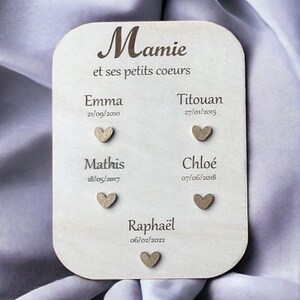 Carte " Mamie et ses petits Coeurs"