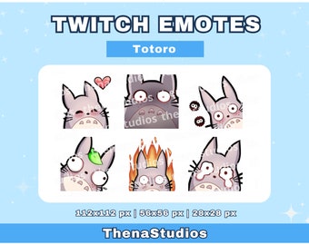 Gestos de Totoro inspirados en Ghibli para Twitch, Discord y Youtube