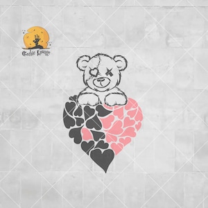 Teddy&#39;s Love | Teddy Bear svg | Teddy Bear Vector | Teddy Bear Clipart | Cute Teddy Bear | Bear svg | Cute Heart svg | Teddy Heart Graphics