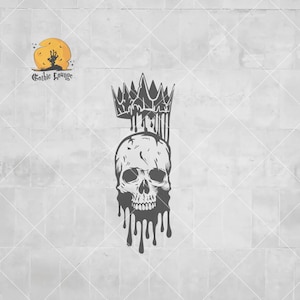 Skull King | Skull svg | Cross Bone svg | Gothic Skull svg | Poison svg | Skeleton svg | Cross Bones Clipart | Skull Vector | Skull Cut File