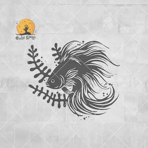 Betta Fish | Betta Fish svg | Betta Fish Cut File | Fish Vector | Fish svg | Betta Fish Vector | Betta Fish Tank svg | Aquascape Cut File