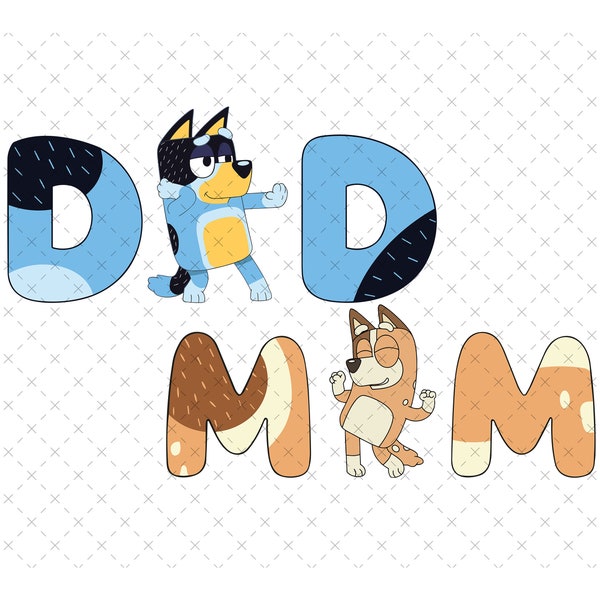 Dogs Dad Mum  Png, Dogs Png, Dogs Chili Heeler Png, Dogs Mom Dad Png, Dogs Mum Dad Christmas Svg, Bandit Dad Png