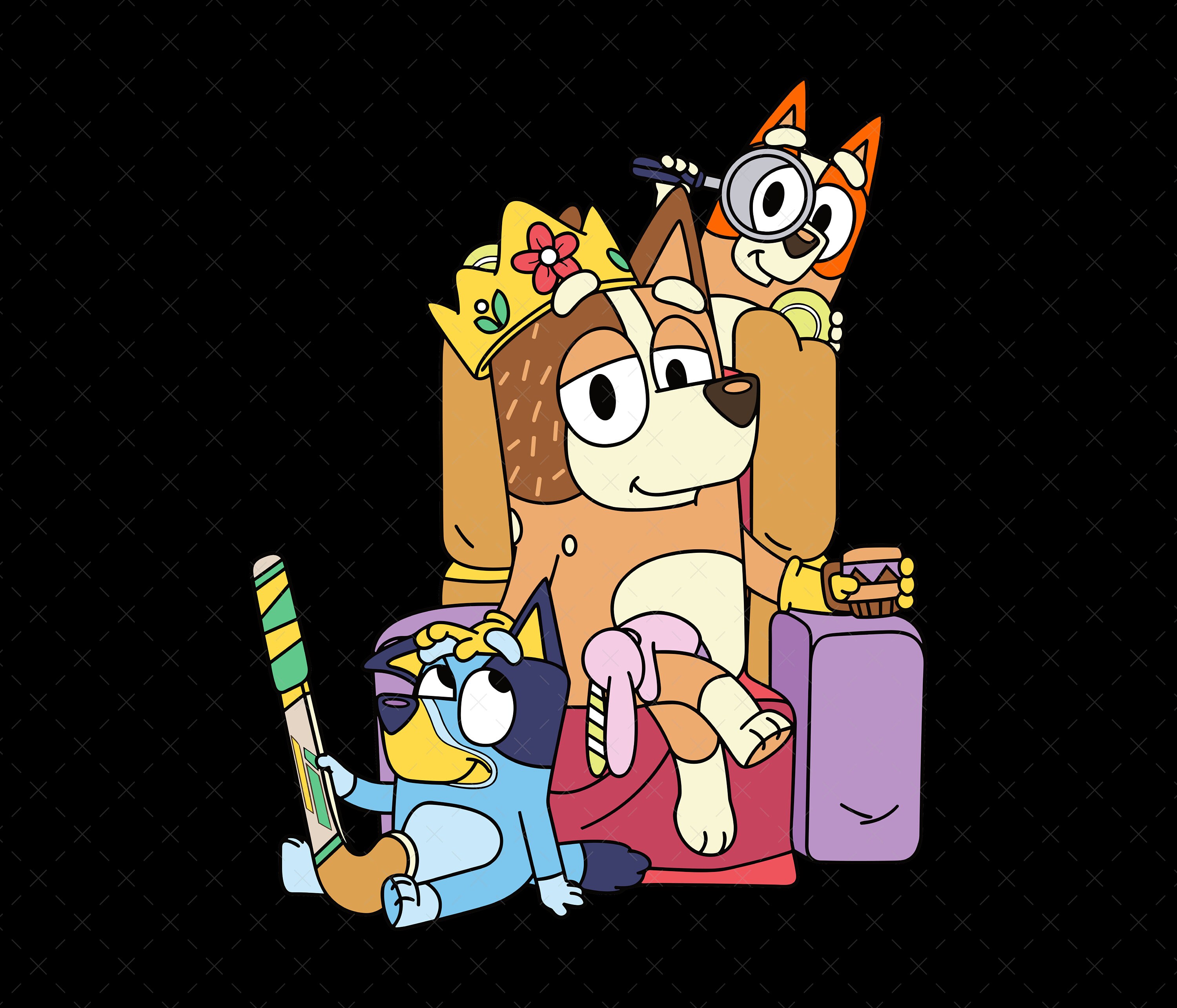 Bluey Family Png, Bluey Mother's Day Png, Bluey Chili Heeler Png, Bluey