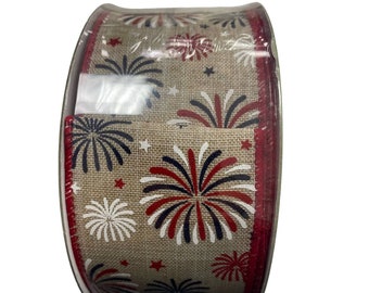 Member's Mark Premium Ribbon (2.5 inches Wide x 50 Yards) - FIREWORKS