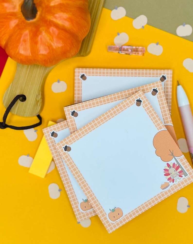 Cute Thanksgiving Memopad. Cute Desk Memopad. Cute Stationary. Notes ...