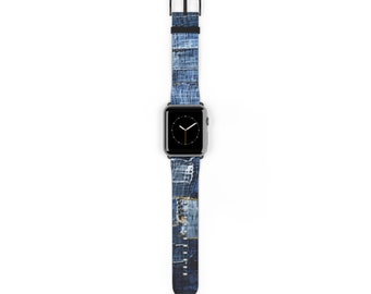 Denim Apple Watch Band   Blue Denim Apple Watch Band   Blue Jean Apple Watch Band   Blue Watch Band   Gift for Mom  Birthday Gift