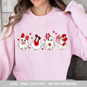 Valentine&#39;s Day Ghost Shirt Png, Be My Boo Png, Will you be My Boo, Girl Ghost Png, Valentines Boo Png, Valentines Day Sublimation Design