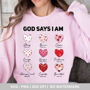 God Says I am Valentine Png, Christian Valentine png, Valentine Bible Verse png, Jesus Valentine png, Retro Valentine png, God Valentine Png