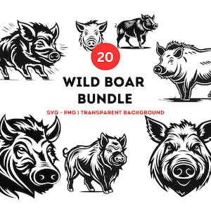 Boar SVG, Wild Boar Svg, Hunting Svg, Boar Cricut, Razorback Svg, Boar Silhouette png, Hunting Cut File, Wild Boar Clipart, Instant Download