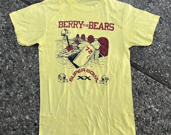 Vintage 1986 "Super Bowl XX Berry the Bears" T-Shirt (B1)-