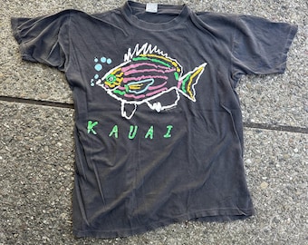 Vintage 1990s - "Kauai" Fish T-Shirt (B4)-