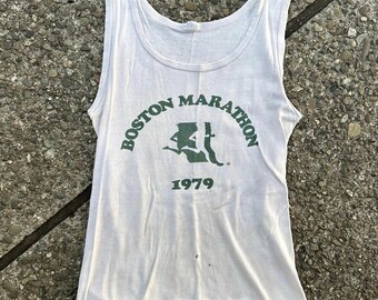 Vintage 1979 Tank Top "Boston Marathon 1979" (B3)-