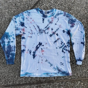 Tie Dye - zelfgemaakt shirt met lange mouwen (B1)-