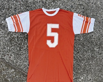 Vintage 1980s - Orange Football Jersey (B3)-