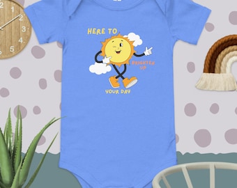 Brighten up your day, Baby bodysuit, Sunshine, Cute and Cheerful Baby Bodysuit, Spread Sunshine