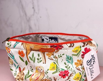 Neceser Nature / Neceser artesanal, neceser, maquillaje, bolso de mano, bolso de verano Cotton Bird