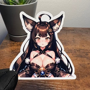 Rondborstige schuur - Leuke anime fox girl-sticker