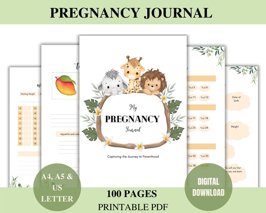 Pregnancy Planner Printable, Printable Pregnancy Journal, Digital ...