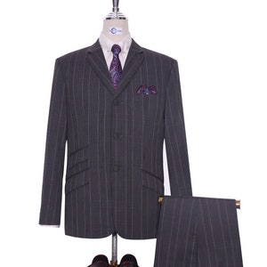 Mod Suit - Charcoal Grey Prince Of Wales Check Suit