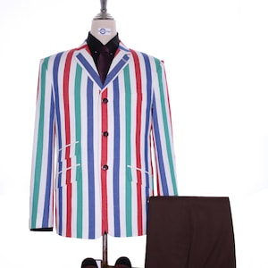 Boating Blazer | Red and Green Striped Blazer