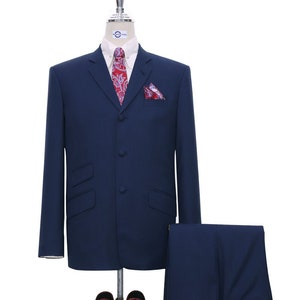Mod Suit - Pale Navy Blue Suit
