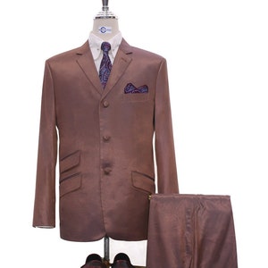 Bronze and Blue Two Tone Suit