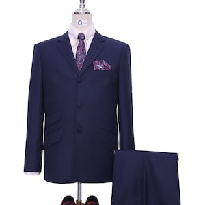 Mod Suit - 60s Mod Style Essential Navy Blue Suit