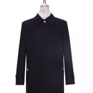 Tailored 60s Mod Original Black Mens Mac Coat