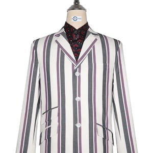 Boating Blazer - Purple and Black Striped Blazer