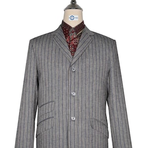 Boating Blazer - Grey and Blue Striped Blazer