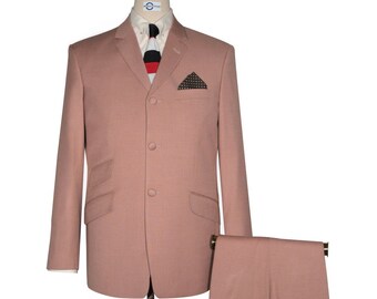 Mod Suit - 60s Style Salmon Pink Suit