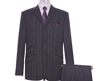 Mod Suit - Charcoal Grey Prince Of Wales Check Suit