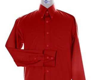 Button Down Red Color Shirt