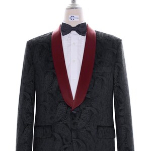 Tuxedo Jacket -Black Paisley Tuxedo Jacket