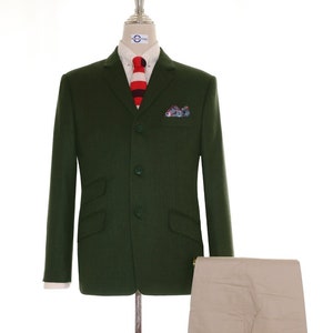 Tweed Jacket - Olive Green Tweed Jacket