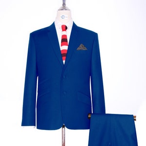 Two Button Suit - Royal Blue Suit for Men