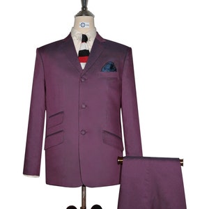 Wine and Blue Two Tone Suit